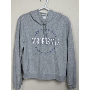 Aeropostale Women's Sz L New York City‎ East Coast 87 Hoodie Sweatshirt Gray